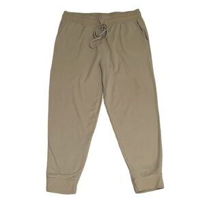 Time and Tru Tan Ribbed Track Pants